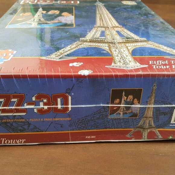 NEW Puzz 3D Eiffel Tower Paris France Puzzle Extra Challenging 703 Piece Wrebbit - Picture 5 of 6